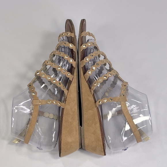 CARLOS (By Carlos Santana) Studded Gladiator Sandals Tan/Silver-9.5 - Picture 6 of 8